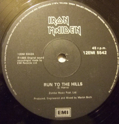 Iron Maiden : Run To The Hills (Live) (12", Single)