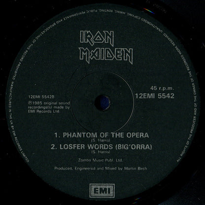 Iron Maiden : Run To The Hills (Live) (12", Single)