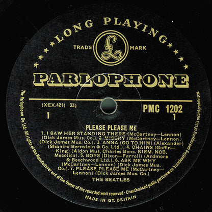 The Beatles : Please Please Me (LP, Album, Mono, Gol)