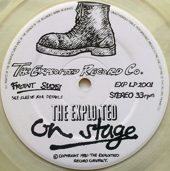 The Exploited : On Stage (LP, Album, P/Unofficial, Cle)