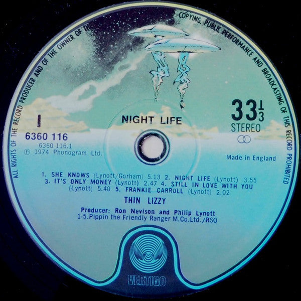 Thin Lizzy : Nightlife (LP, Album, RE)