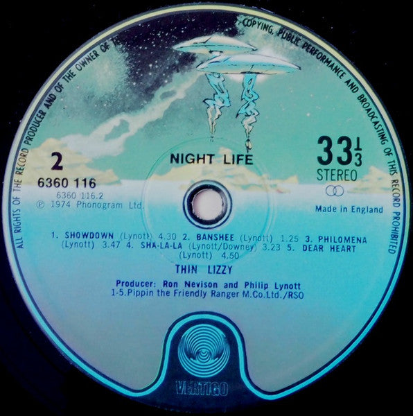 Thin Lizzy : Nightlife (LP, Album, RE)