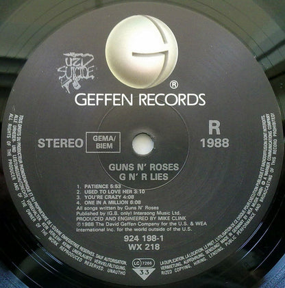 Guns N' Roses : G N' R Lies (LP, Album, Unc)