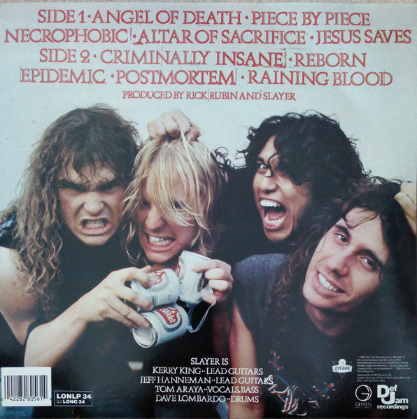 Slayer : Reign In Blood (LP, Album)