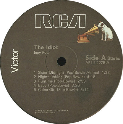 Iggy Pop : The Idiot (LP, Album, RCA)
