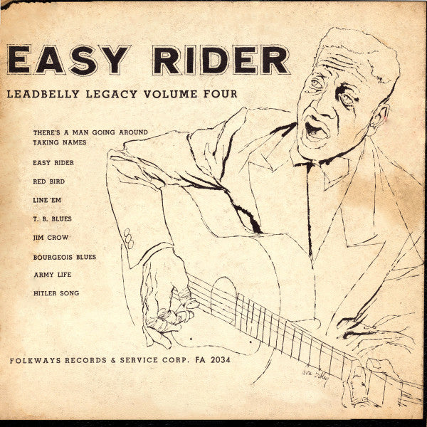 Leadbelly : Easy Rider (Leadbelly Legacy Volume Four) (10", Album, RE, RP)