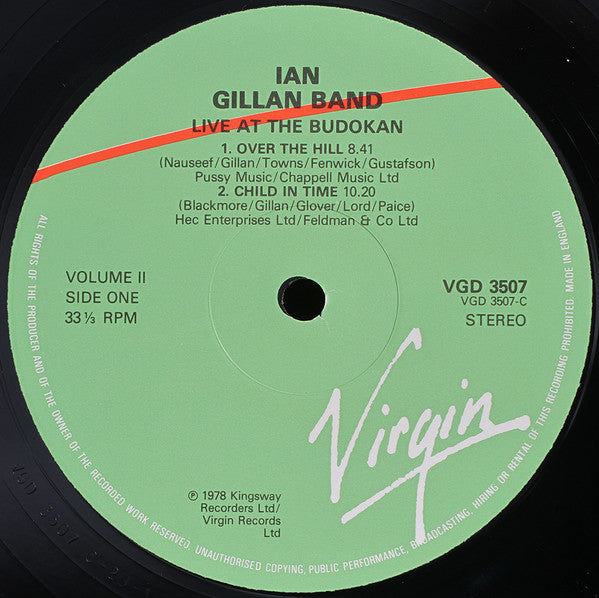 Ian Gillan Band : Live At The Budokan - Volumes I & II (2xLP, Album)