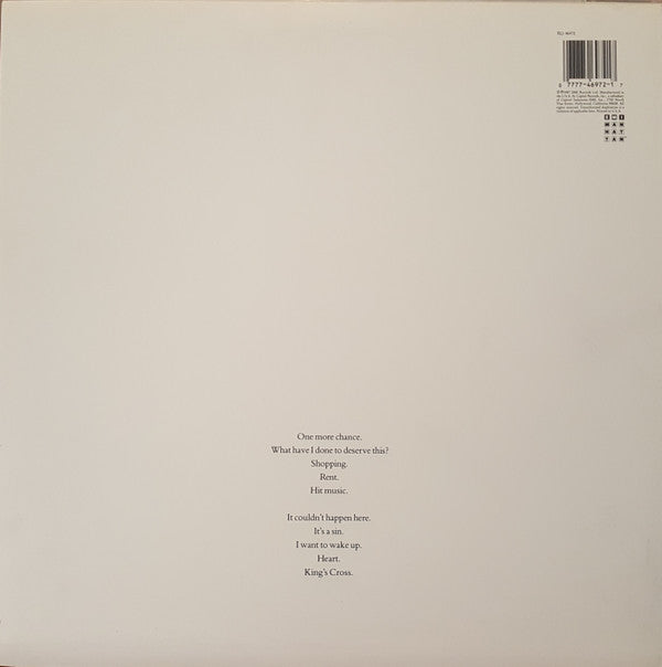 Pet Shop Boys : Actually (LP, Album, SRC)