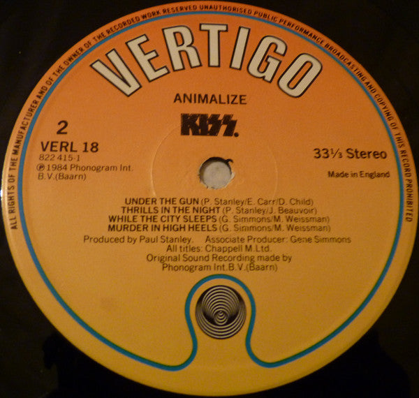 Kiss : Animalize (LP, Album)