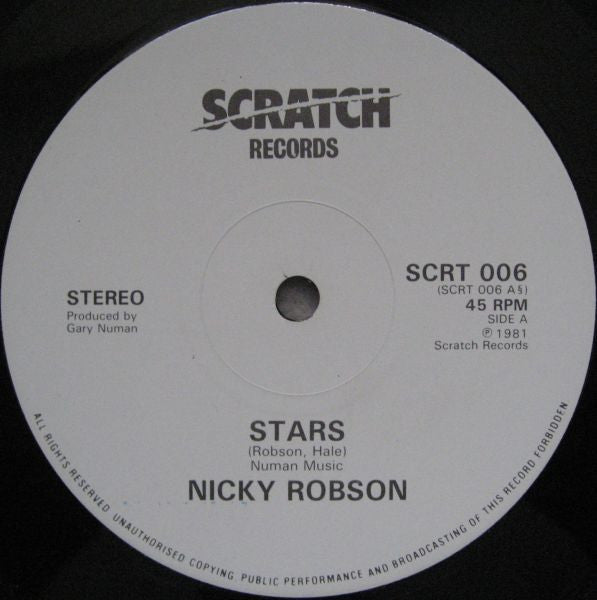 Nicky Robson : Stars (12")