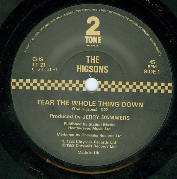 The Higsons : Tear The Whole Thing Down (7")