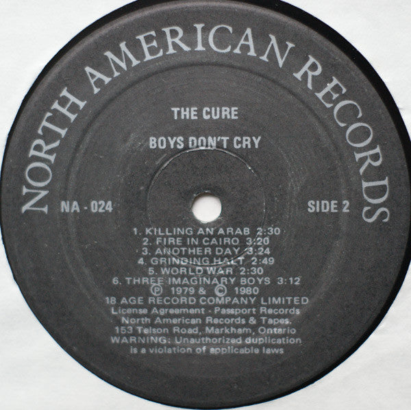 The Cure : Boys Don't Cry (LP, Album)
