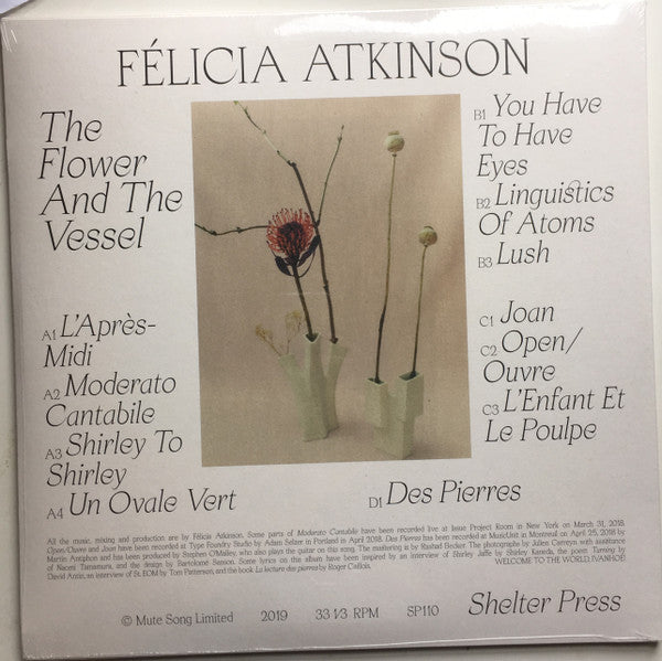 Félicia Atkinson : The Flower And The Vessel (2xLP, Album, Ltd, Cry)