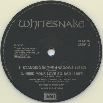 Whitesnake : Is This Love (12", Single, Ltd, Whi)