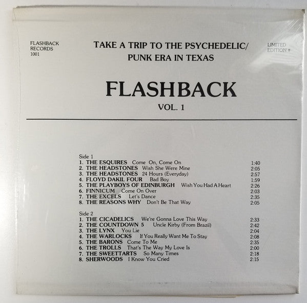Various : Flashback Vol. 1 (LP, Comp, Ltd, RE)