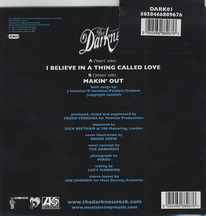 The Darkness : I Believe In A Thing Called Love (7", Single, Ltd, Pic)