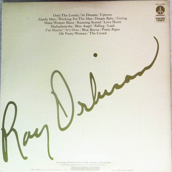 Roy Orbison : The All-Time Greatest Hits Of Roy Orbison (2xLP, Comp)