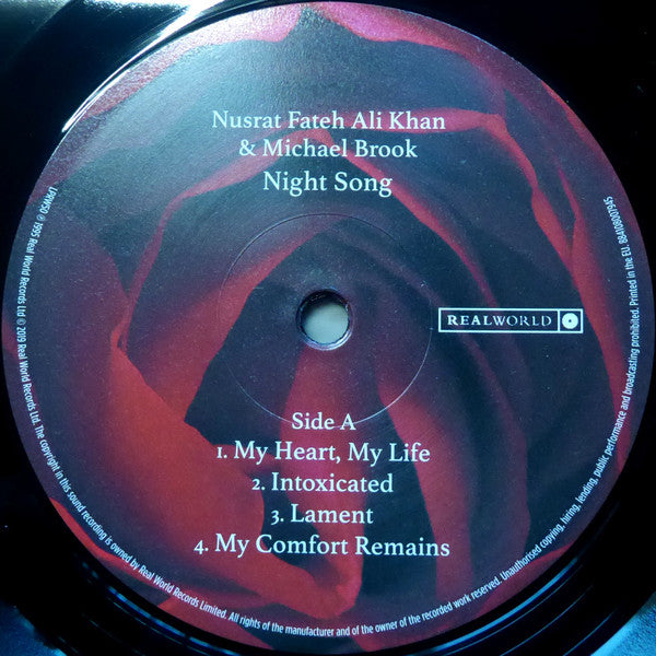 Nusrat Fateh Ali Khan & Michael Brook : Night Song (LP, Album)