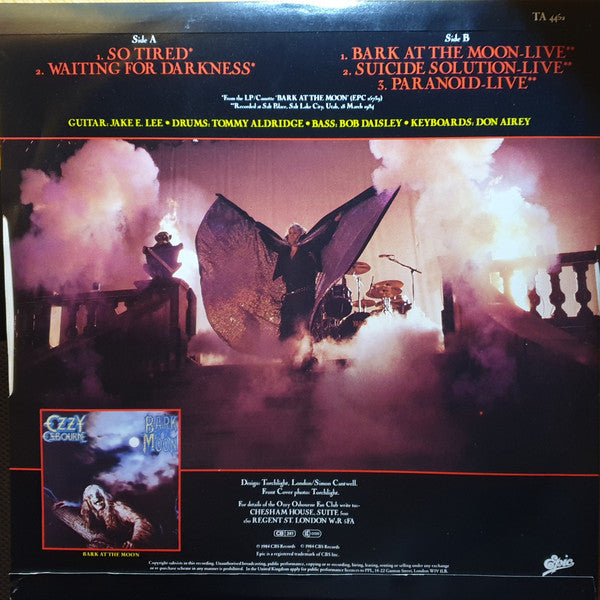 Ozzy Osbourne : So Tired (12", Single)