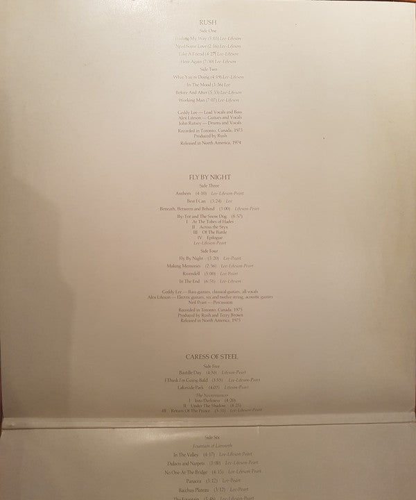 Rush : Archives (3xLP, Comp)