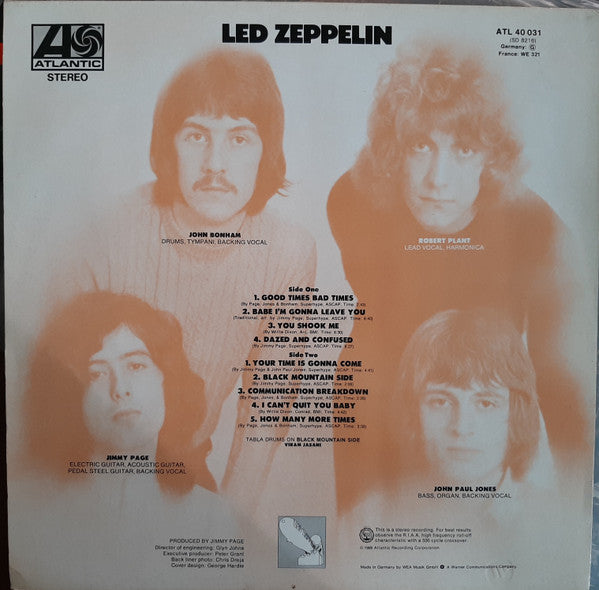 Led Zeppelin : Led Zeppelin (LP, Album, RE)