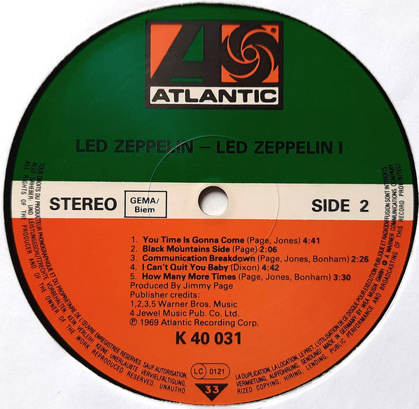Led Zeppelin : Led Zeppelin (LP, Album, RE)