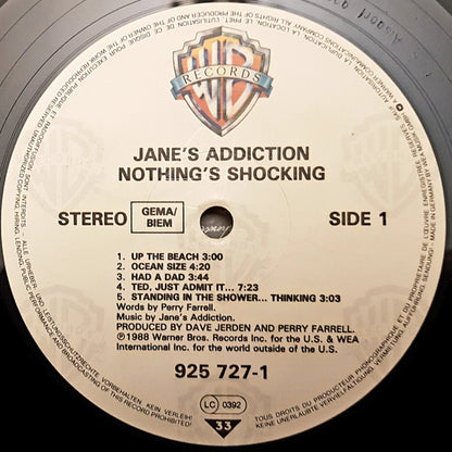 Jane's Addiction : Nothing's Shocking (LP, Album, Ltd, Cor)