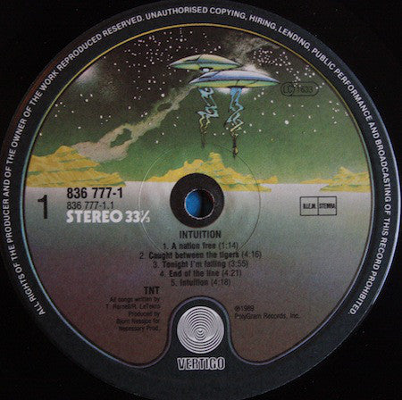 TNT (15) : Intuition (LP, Album)