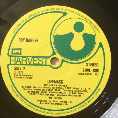 Roy Harper : Lifemask (LP, Album, RE)