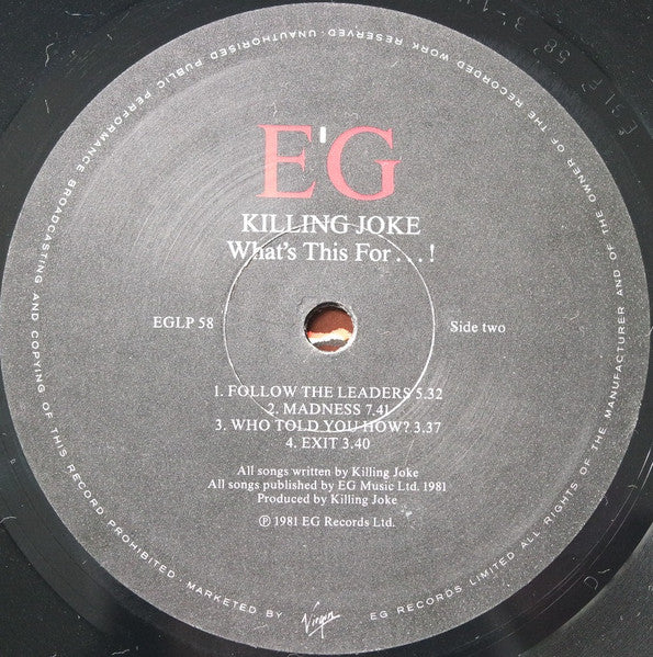 Killing Joke : What's This For...! (LP, Album, RE)