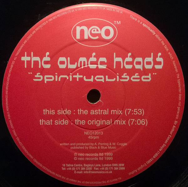 The Olmec Heads : Spiritualised (12", RP, Sti)