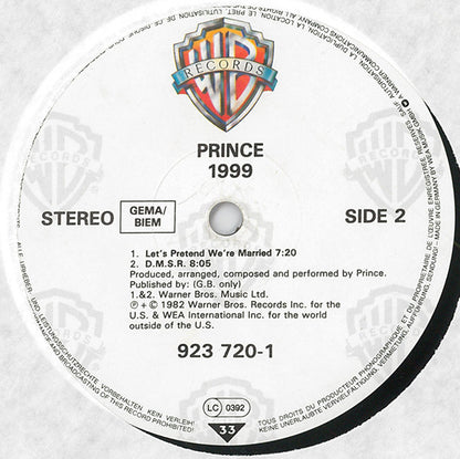 Prince : 1999 (2xLP, Album, RE)