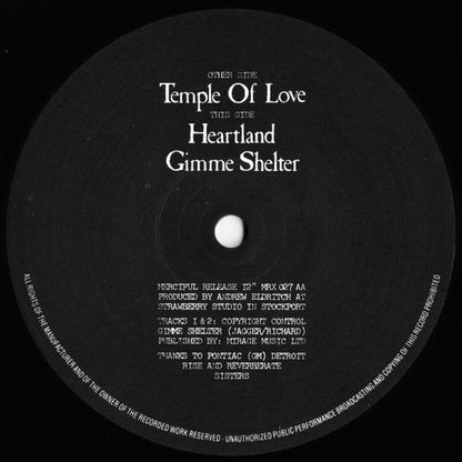 The Sisters Of Mercy : Temple Of Love (12", Single, RP)