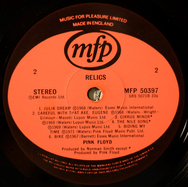 Pink Floyd : Relics (LP, Comp, RE, RP)
