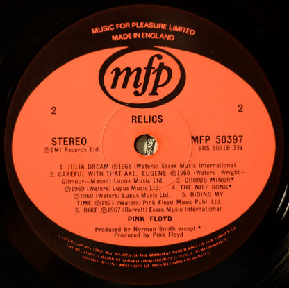 Pink Floyd : Relics (LP, Comp, RE, RP)