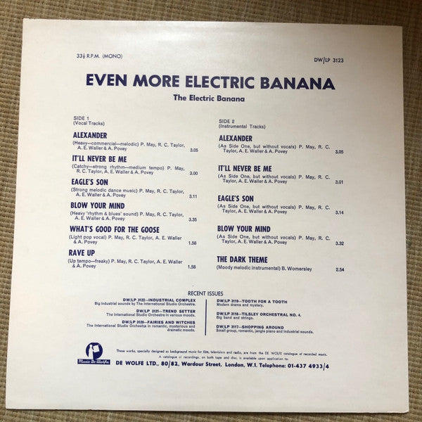 The Electric Banana : Even More Electric Banana (LP, Mono, RP, Ora)