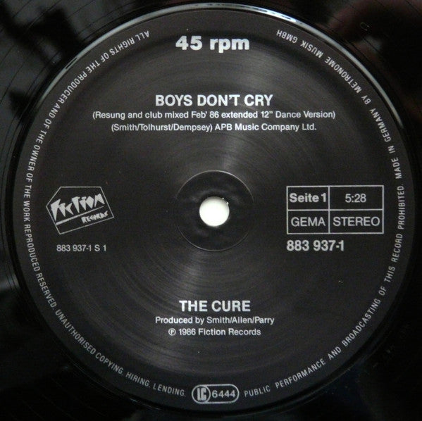 The Cure : Boys Don't Cry (New Voice • Club Mix) (12", Maxi, RP)