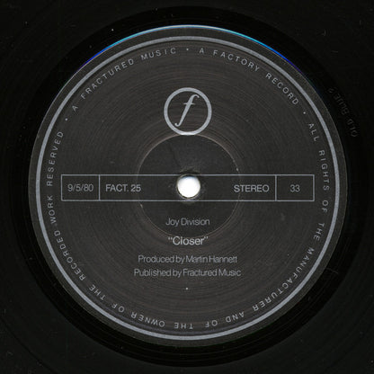 Joy Division : Closer (LP, Album, Tra)