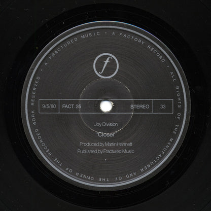 Joy Division : Closer (LP, Album, Tra)
