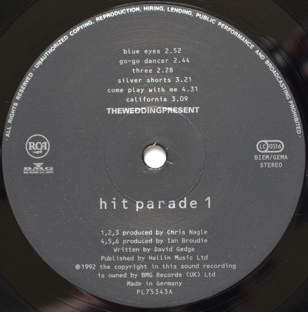 Theweddingpresent* : Hit Parade 1 (LP, Comp)