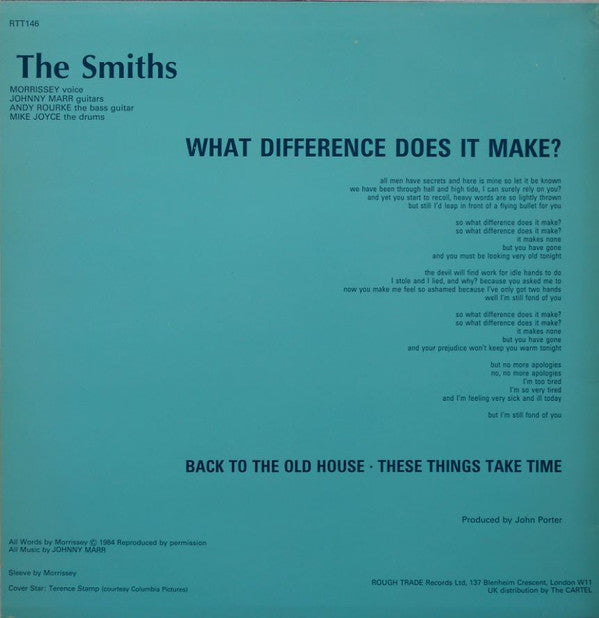 The Smiths : What Difference Does It Make? (12", Single, 1st)