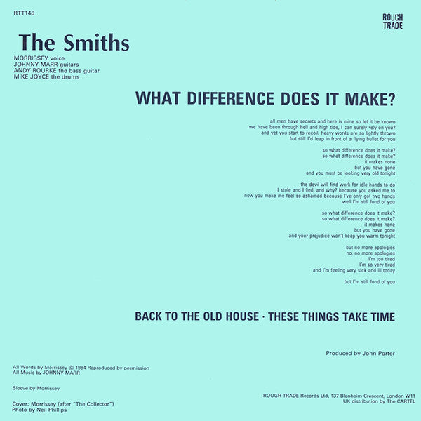 The Smiths : What Difference Does It Make? (12", Single, 2nd)