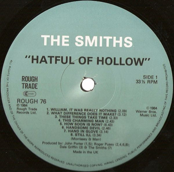 The Smiths : Hatful Of Hollow (LP, Comp, RE)