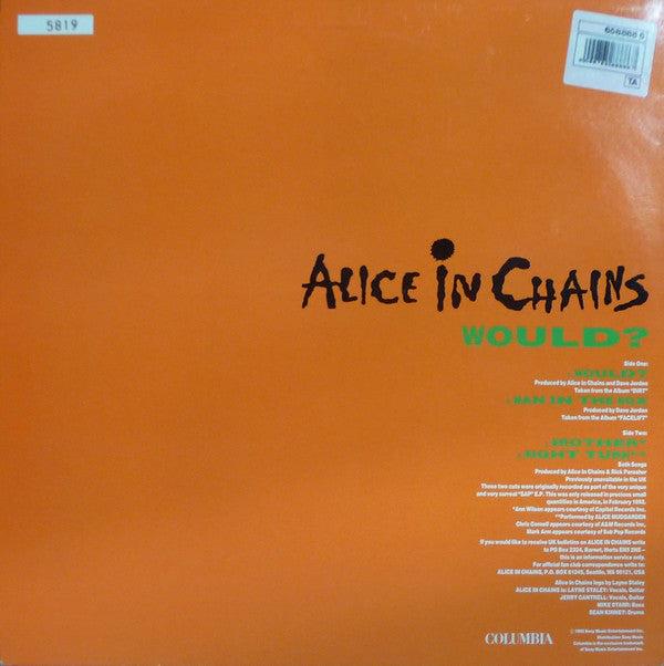 Alice In Chains : Would? (12", EP, Ltd, Num, Gre)