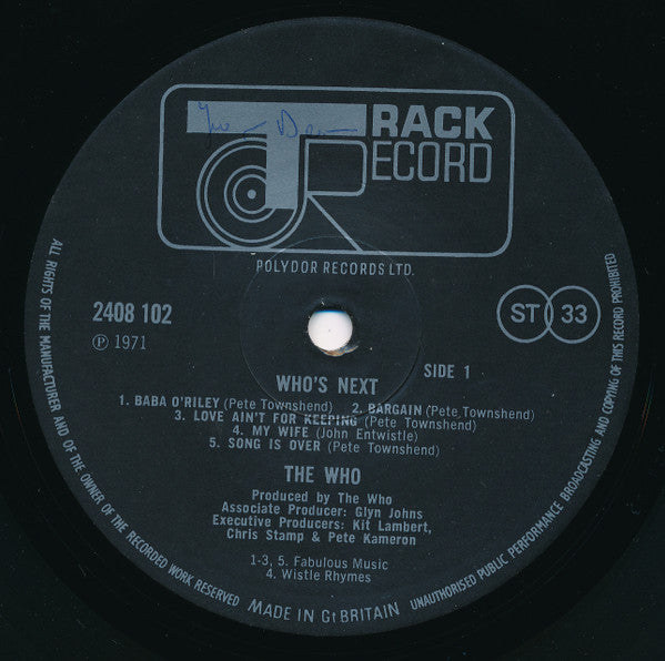 The Who : Who's Next (LP, Album, RE)