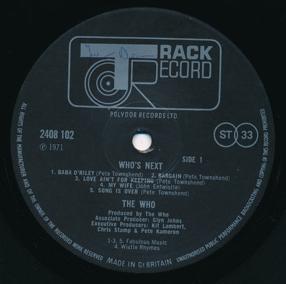 The Who : Who's Next (LP, Album, RE)