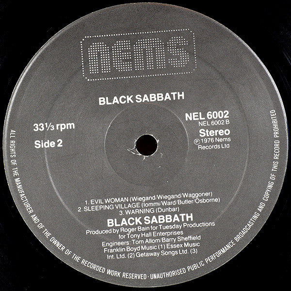 Black Sabbath : Black Sabbath (LP, Album, RE, Gat)
