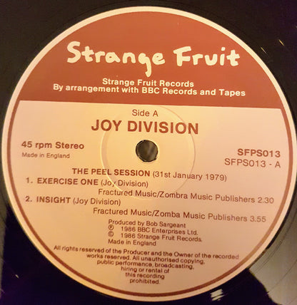 Joy Division : The Peel Sessions (12", RP, Bro)