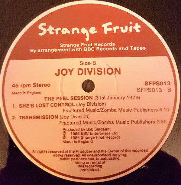 Joy Division : The Peel Sessions (12", RP, Bro)