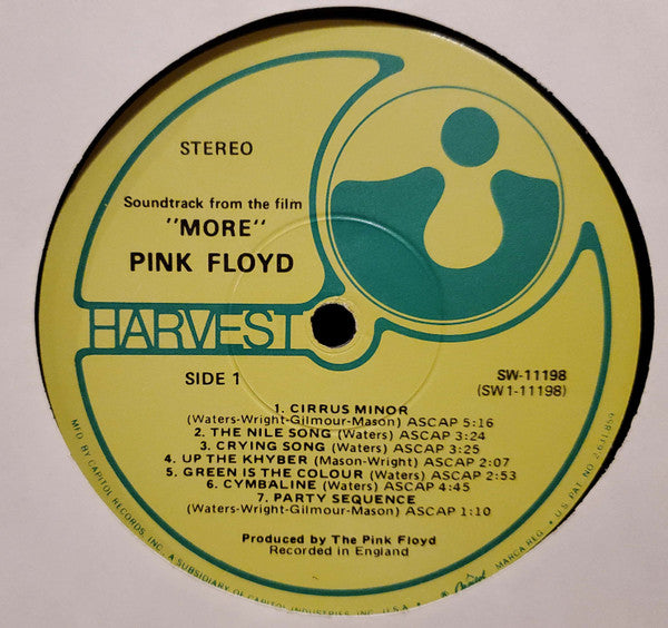 Pink Floyd : Soundtrack From The Film "More" (LP, Album, RE, Win)